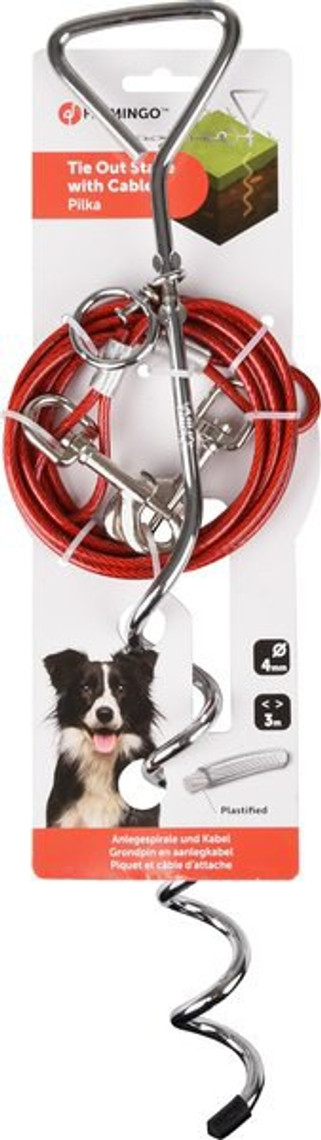 Flamingo f-506960 - Piquet avec câble dattache