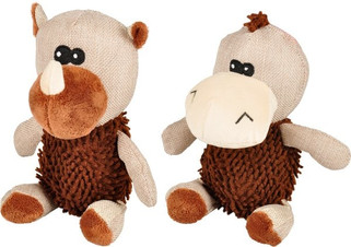 Flamingo f-516768 - Jouet Canard & Rhinocérus Beige