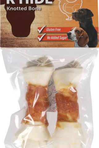 Flamingo f-516886 - Friandises Noué Os Blanc avec poulet 11cm 35gr / 2 pcs 70gr