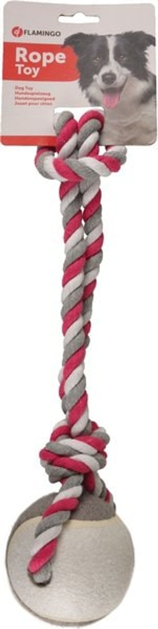 Flamingo f-517544 - Jouet Corde à tirer avec balle Fuchsia