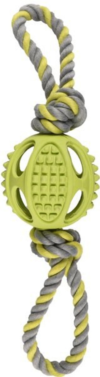 Flamingo f-518037 - Jouet Corde à tirer avec 2 noeuds avec balle lime