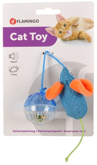 Flamingo f-560441 - Jouet Souris avec balle avec balle Mélange