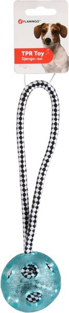 Flamingo f-519721 - Jouet Corde à tirer avec balle Turquoise