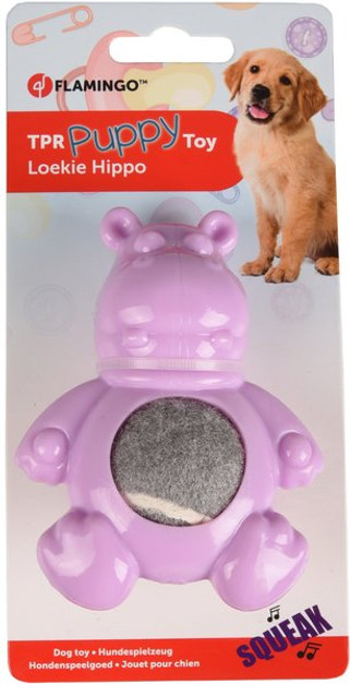 Flamingo f-519716 - Jouet Chiot Hippopotame avec balle Lilas