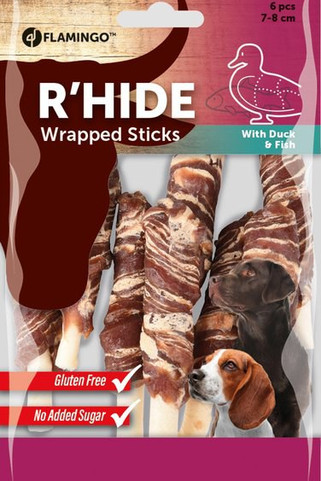Flamingo f-520295 - Friandises Petits bâtonsavec canard & avec cabillaud 7-8cm 14gr / 6 pcs 85gr