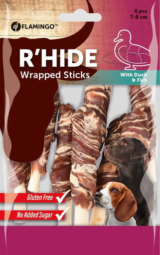 Flamingo f-520295 - Friandises Petits bâtonsavec canard & avec cabillaud 7-8cm 14gr / 6 pcs 85gr