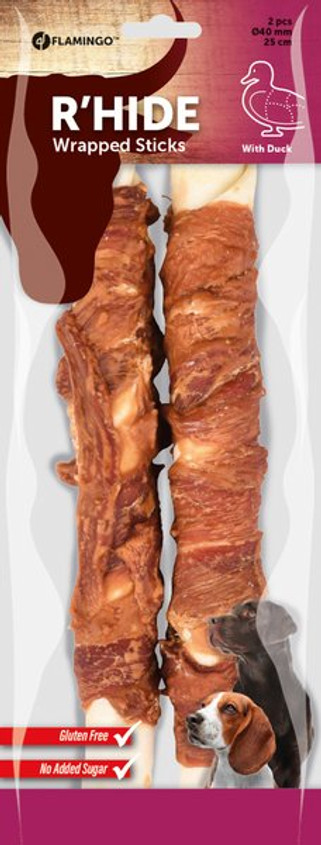 Flamingo f-520290 - Friandises Bâtonavec canard 25cm 120gr / 2 pcs 240gr