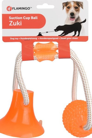 Flamingo f-520465 - Jouet Balle et ventouse avec corde