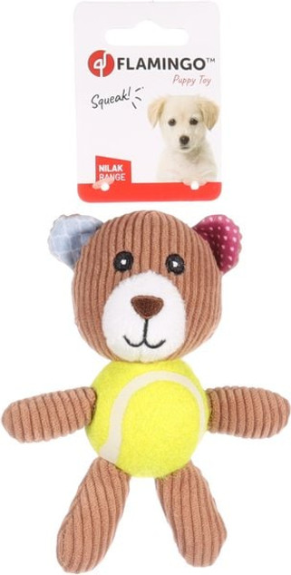 Flamingo f-521899 - Jouet Chiot Ours avec balle Mélange
