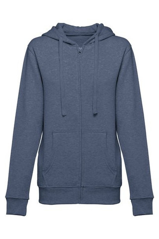 TH Clothes 11180 - Womens hoodie in cotton and polyester with full zip