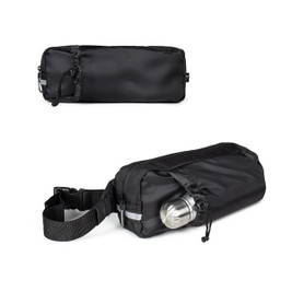 300D recycled polyester (shiny finish) and 600D recycled polyester waist bag with reflective elements - Egotier 92091A