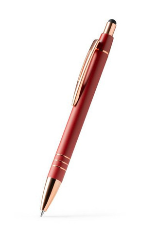 Stamina BL1603 - LEIVA Push-button pen with metal body in matte and details in copper cabling