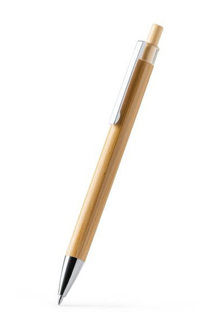 Stamina BL1764 - FIKE Ballpoint pen with bamboo body and pushbutton