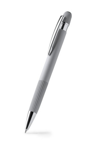 Stamina BL1816 - ENDRIK Pen with recycled aluminium body with striped grip and matte rubber touch finish