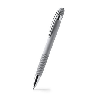 Stamina BL1816 - ENDRIK Pen with recycled aluminium body with striped grip and matte rubber touch finish
