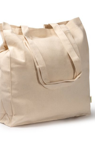 Stamina BO1651 - LOPIS Bag made with 100% organic cotton of 220 g/m² with gussets on the base and sides in natural finish