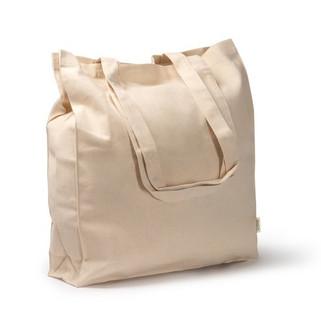 Stamina BO1651 - LOPIS Bag made with 100% organic cotton of 220 g/m² with gussets on the base and sides in natural finish