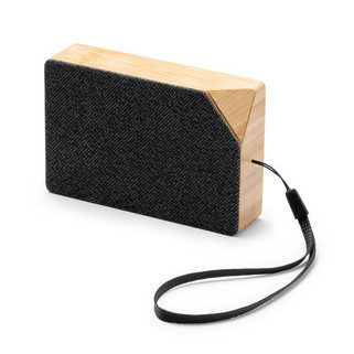 Stamina BS1552 - YUNKER Wireless solar speaker made of bamboo with RPET recycled polyester surface