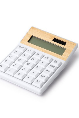 Stamina CL1717 - VEREX 8-cijferige rekenmachine gemaakt van gerecycled ABS en bamboe