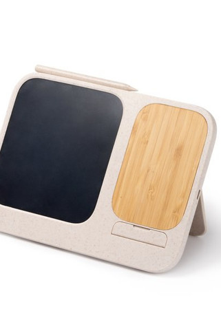 Stamina CR1759 - VOLTER 6” digitaal whiteboard met 15W draadloze oplader van bamboe
