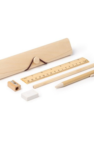 Stamina ET1571 - SAKIS Schrijfset van natuurlijk hout in een houten etui