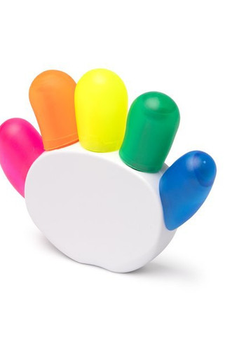 Stamina HW1978 - PUNTER Set van vijf stiften in verschillende kleuren met handvormige houder