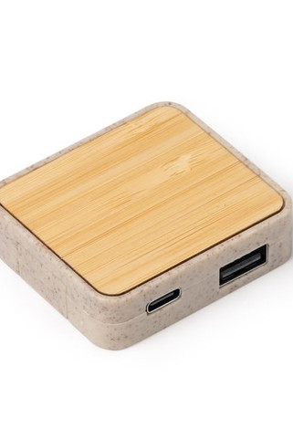 Stamina IA1568 - CLUNI Compacte USB-poort gemaakt van bamboe en tarwevezel