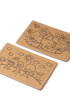 Stamina JU1564 - ZEON Set of 2 puzzles for colouring made of recycled cardboard with different designs