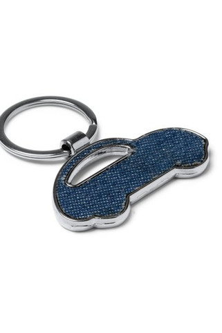 Stamina KO1595 - CIVIC Autovormige sleutelhanger gemaakt van denim