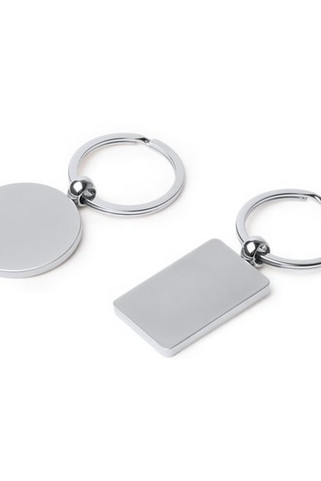 Stamina KO2021 - SOHO Rotating metal key ring with body in matte finish with a wide surface for branding