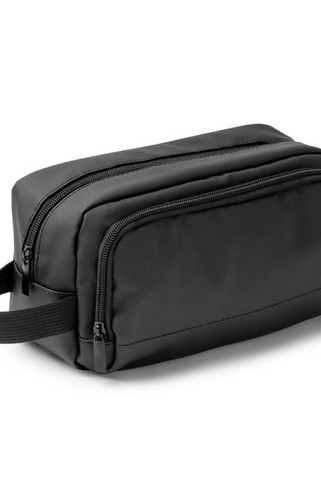 Stamina NE1533 - LOMIX PU leather toilet bag with double compartment and zip fastening