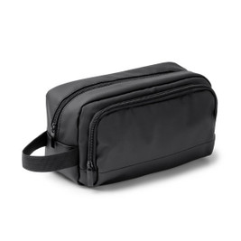 Stamina NE1533 - LOMIX PU leather toilet bag with double compartment and zip fastening