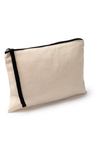 Stamina NE1661 - NASBIL Toiletry bag 100% cotton 260 g/m² with zip closure and colour hanger handle