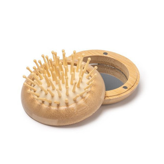 Stamina PI1591 - SELDON Folding hair brush with bamboo body and bristles