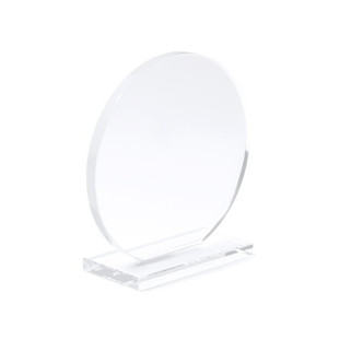 Stamina PR1704 - VENKI Circular design glass trophy with a rectangular base