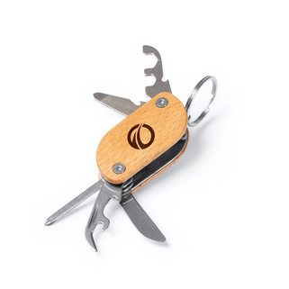 Stamina TO1795 - CARAVEL Multi-tools with wooden body and stainless steel accessories