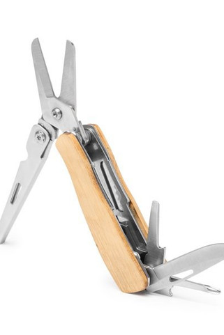Stamina TO1946 - FUSCO 4 in 1 multi tool made from stainless steel with a bamboo body