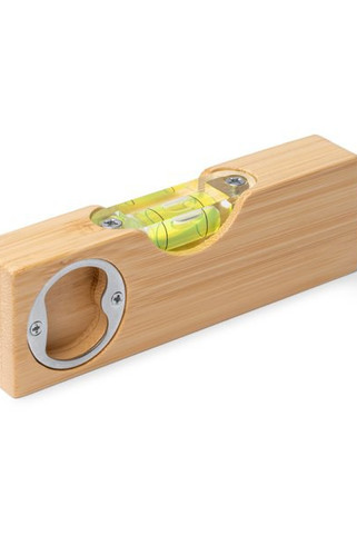 Stamina TO1964 - CIROK Bubble level made from bamboo with a metal bottle opener built into the body