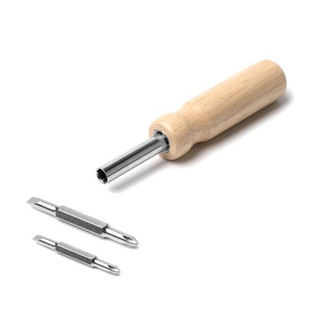 Stamina TO1965 - YADOR Screwdriver made from stainless steel with round wooden handle