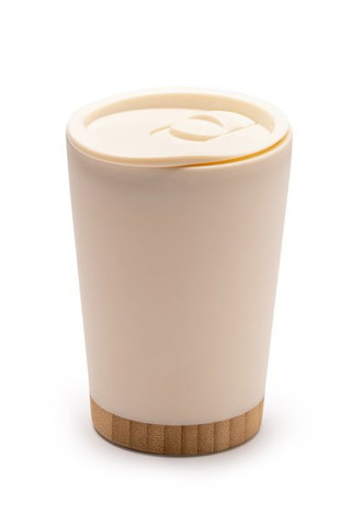 Stamina VA1686 - MIRIN Double-walled cup with recycled PP body and bamboo base