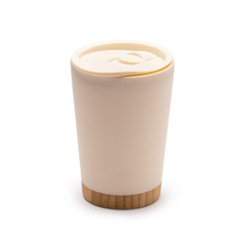 Stamina VA1686 - MIRIN Doppelwandiger Becher mit Körper aus recyceltem PP und Boden aus Bambus