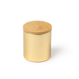 Stamina VL1597 - MARIS Scented candle with metallic finish aluminium recipient and bamboo lid