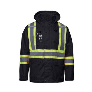 CX2 L01205 - STORM Full Length HI-VIZ Raincoat with Detachable Hood
