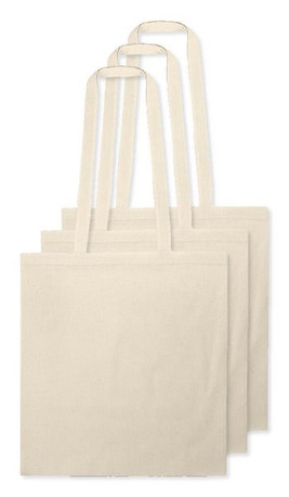 Pack of 3 Egotier 92414 - 100% cotton bag (100 g/m²)