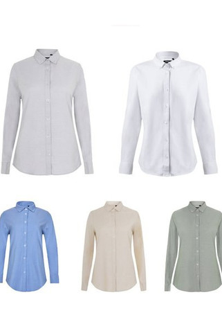 Velilla 36158 - Oxford overhemd (180 g/m²) voor dames, gemaakt van katoen (50%), polyester (45%) en elastaan ​​(5%)