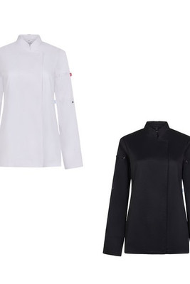Velilla 36160 - Keukenjas voor dames (190 g/m²) gemaakt van katoen (35%) en gerecycled polyester (65%)