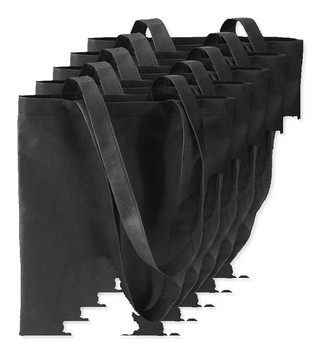 Pack of 5 GiftRetail IT3787 - TOTECOLOR Versatile Reusable Shopping and Beach Tote Bag