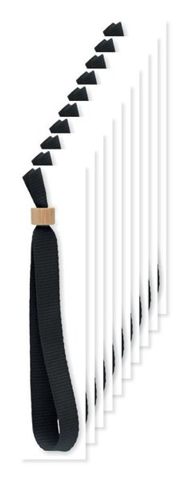 Pack of 10 GiftRetail MO6706 - FIESTA RPET Eco-Friendly RPET Polyester Event Wristband