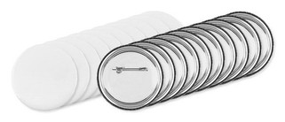 Pack of 10 GiftRetail MO9330 - PIN Customizable Pin Buttons with Paper Inlay
