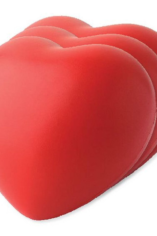 Pack of 3 GiftRetail IT3459 - LOVY Stress Relief Heart-Shaped PU Foam Squeeze Toy